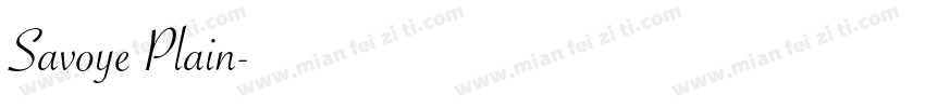 Savoye Plain字体转换